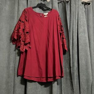 NWT Umgee 1XL. Wine colored shirt dress or top